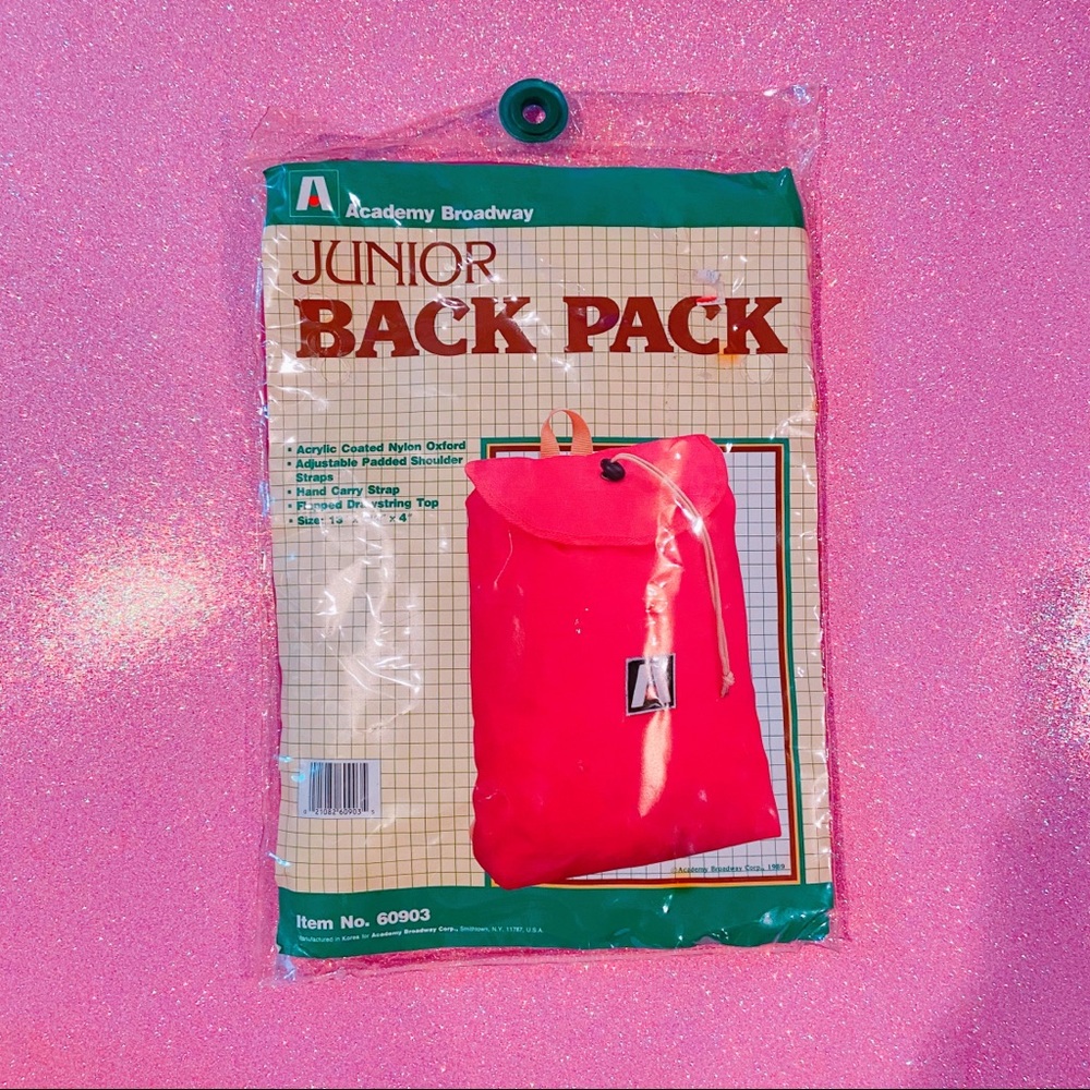 vintage 1980s academy broadway junior backpack nwt